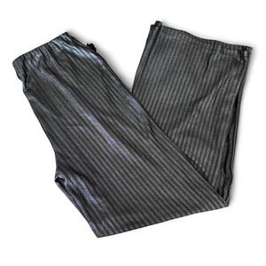 Forever 21 metallic silver ribbed knit trousers Size S